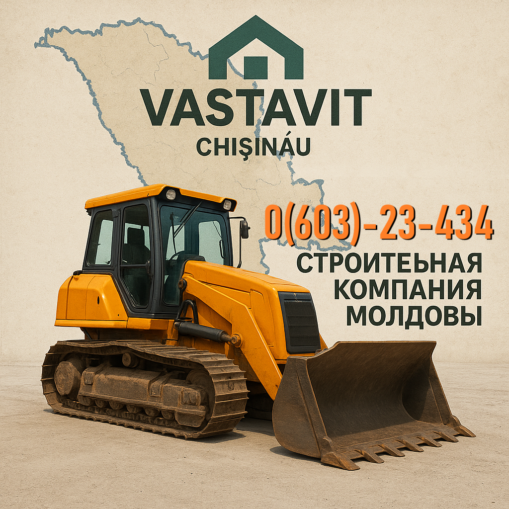 Аренда спецтехники Молдова ⭐️ Экскаваторы, бульдозеры, погрузчики и краны