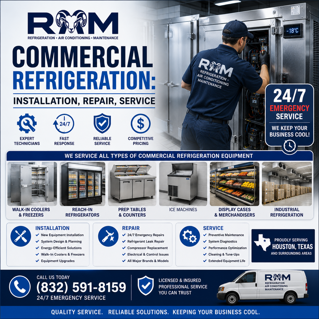 Commercial Refrigeration: Installation, Repair, Service