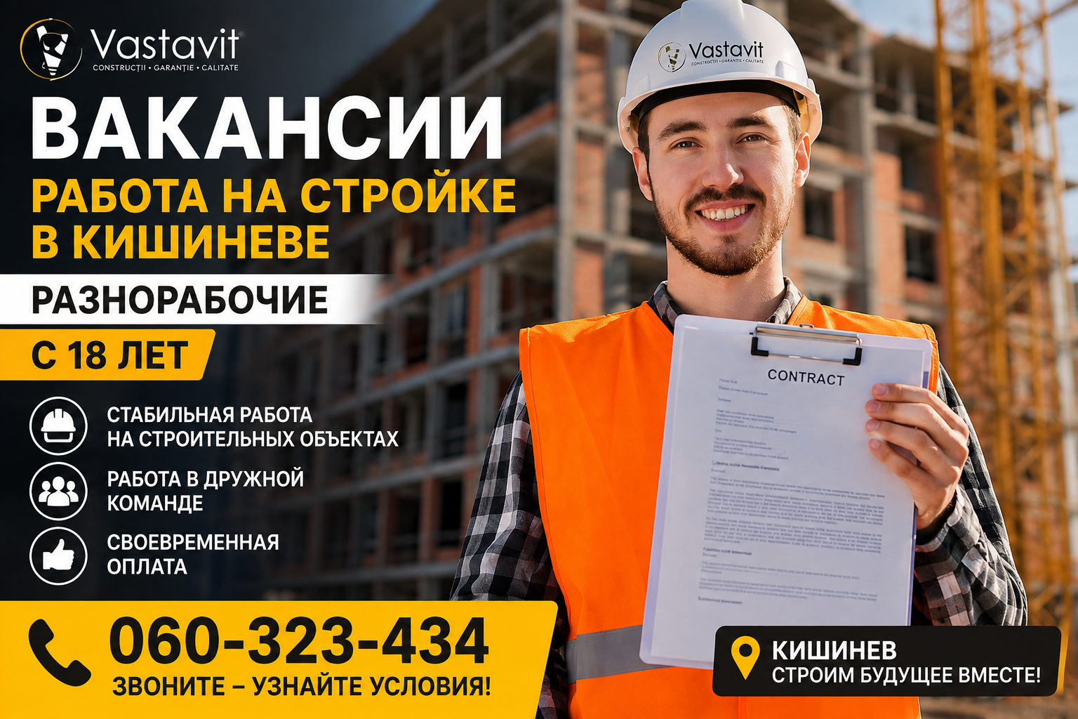 Работа арматурщиком-бетонщиком Кишинев — вакансии в монолитном строительстве