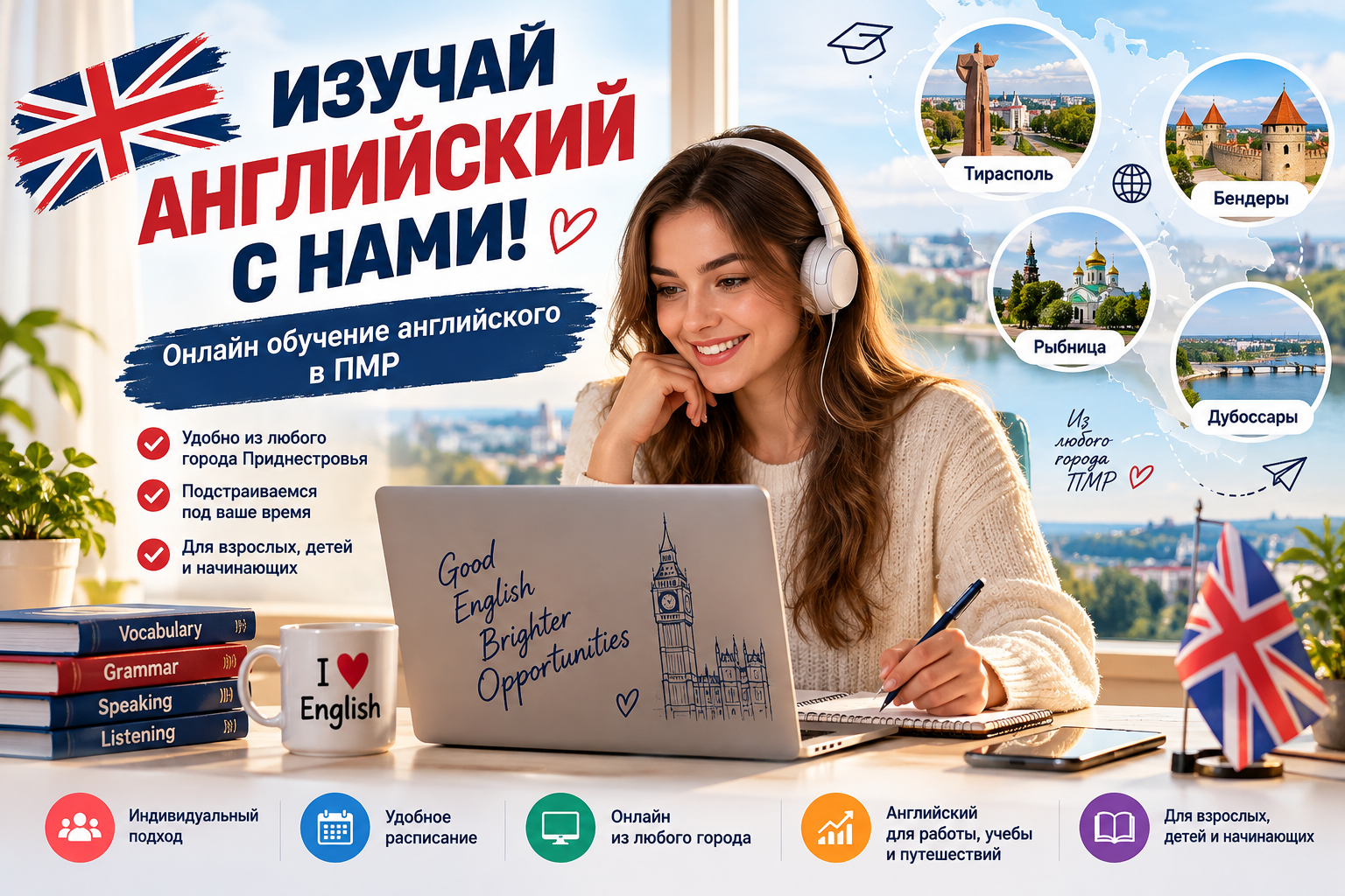 Онлайн английский в ПМР — Курсы английского языка | Тирасполь, Бендеры, Рыбница
