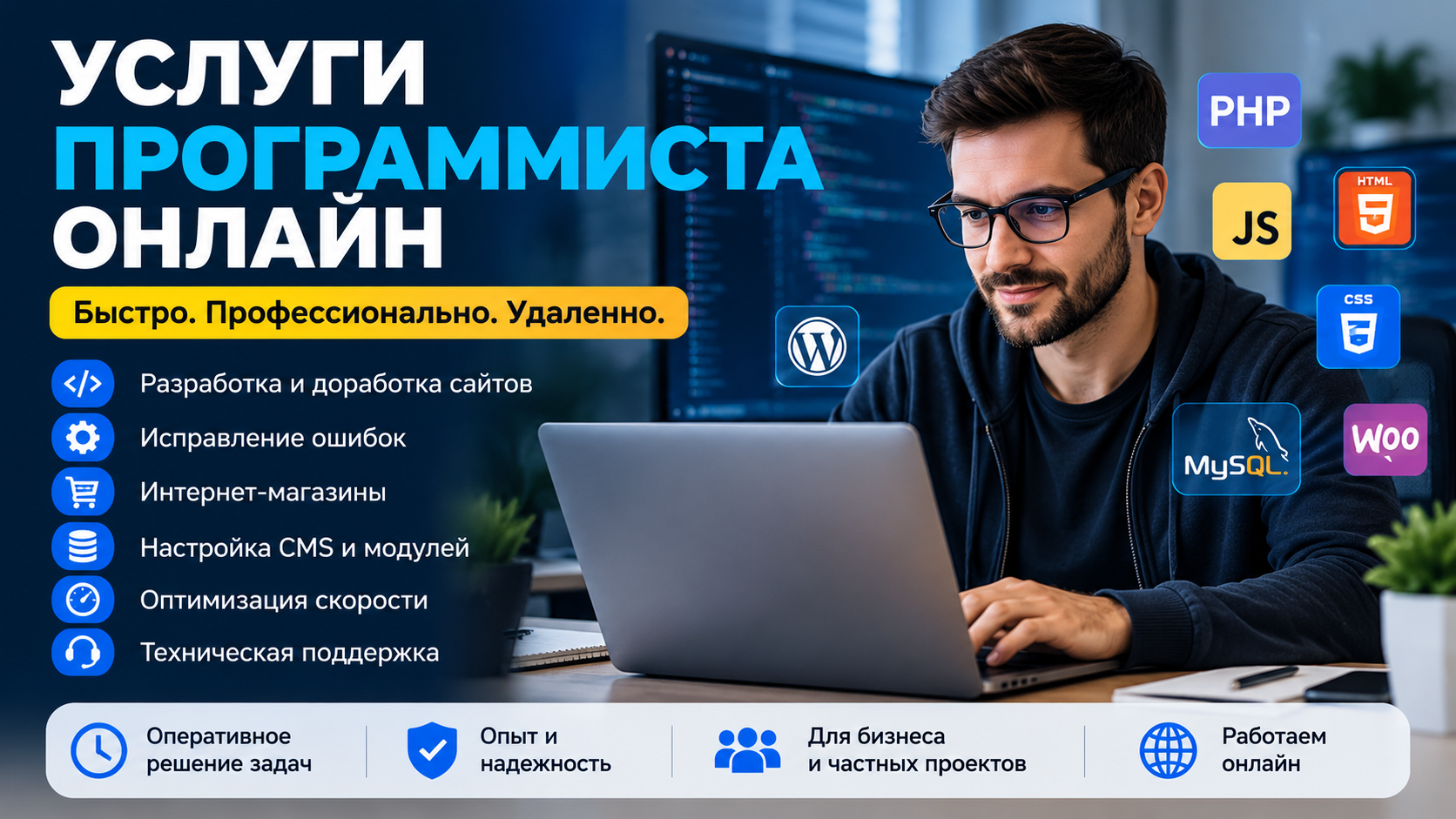 Услуги программиста для компаний — удаленный IT-специалист