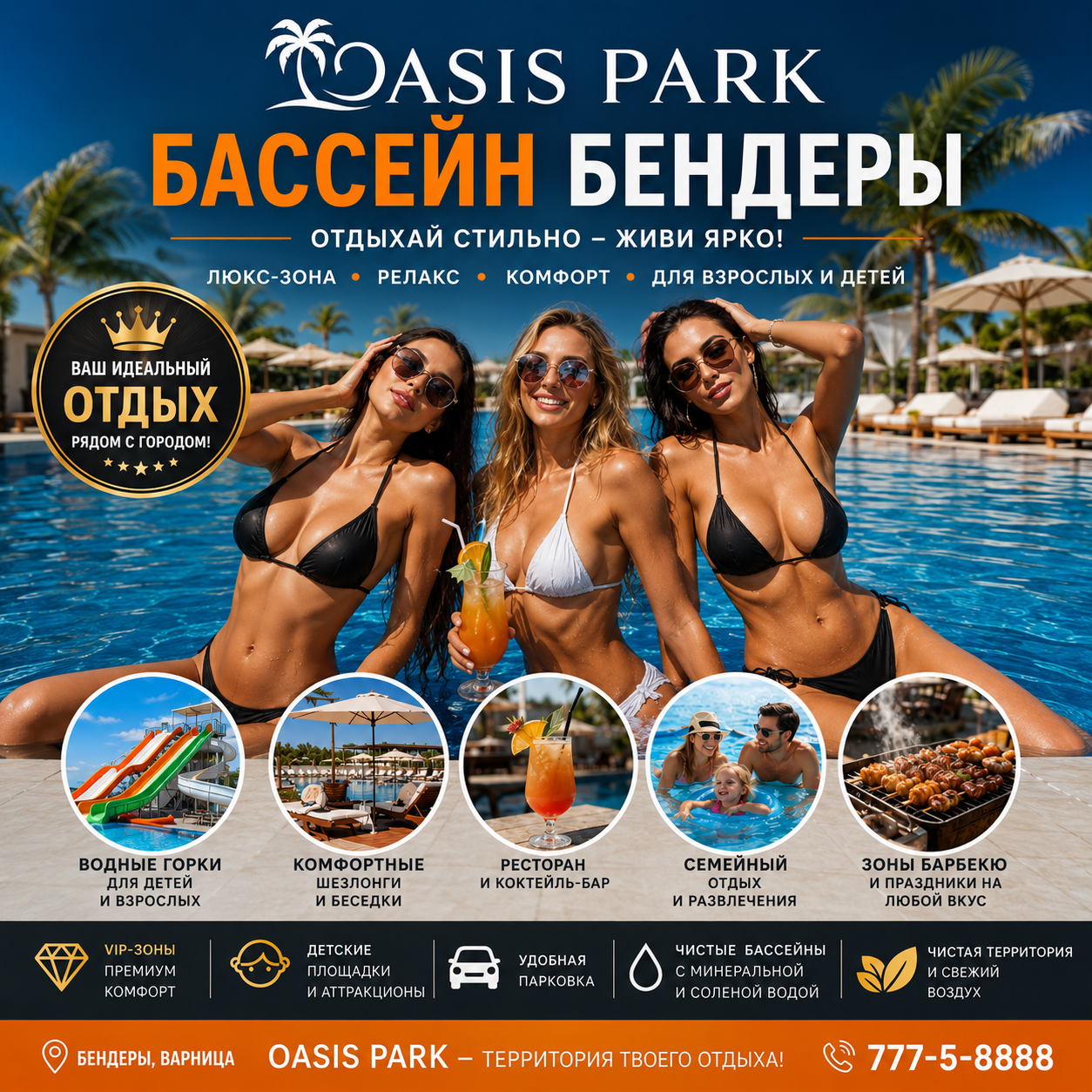 OAZIS PARK Бендеры: аквапарк, бассейн, веселье и отдых!