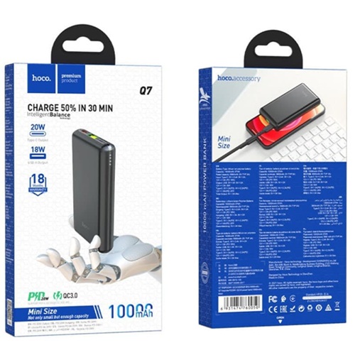 Внешние Портативные аккумуляторы Power Bank HOCO Q7 PD3.0.20W.QC3.0 10000mAh
