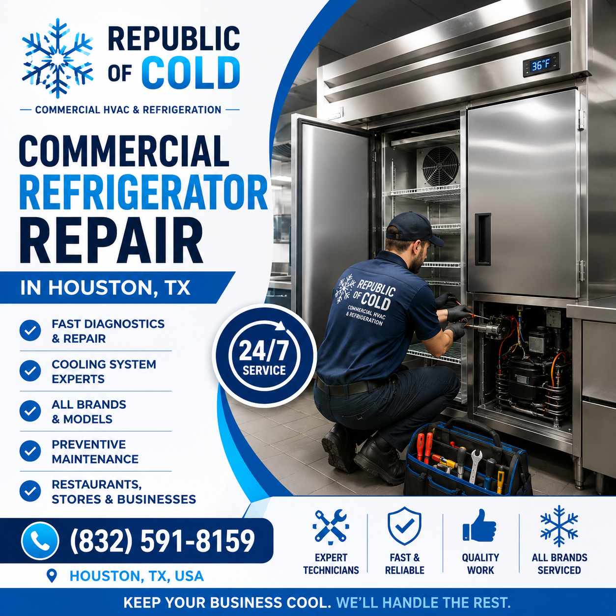 ✅ Commercial Refrigerator Repair in Houston, TX