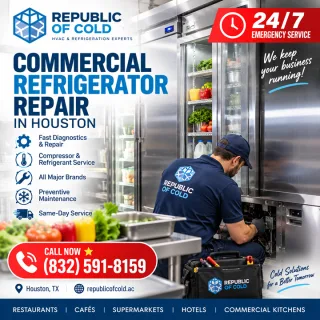 Commercial Refrigerator Repair Houston | 24/7 Service — ⭐ (832) 591-8159 | Republic of Cold