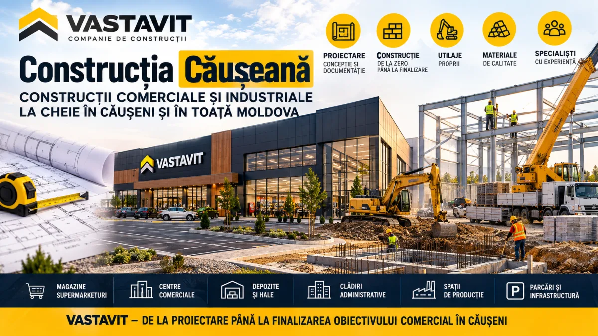 Construcția Căuşeană – Construcții Comerciale la Cheie în Căuşeni | VASTAVIT