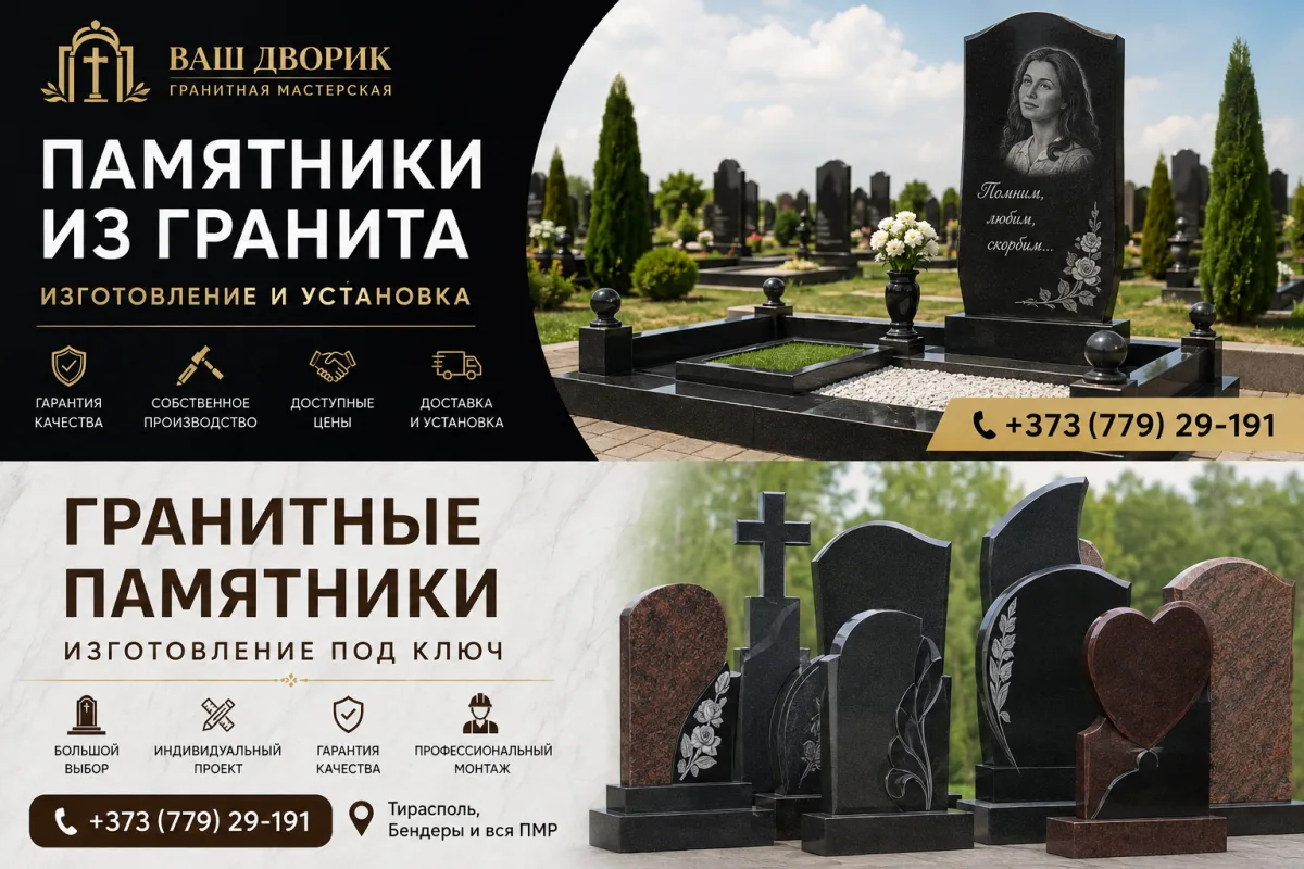 Памятники Тирасполь ⭐ Гранитные памятники от производителя по лучшей цене