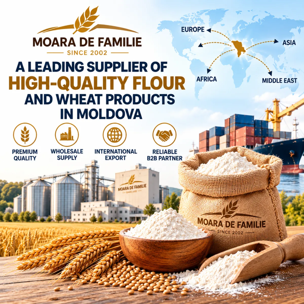 High-Quality Wheat Flour Supplier in Moldova | MOARA DE FAMILIE