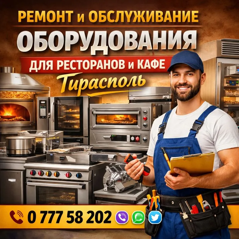Ремонт оборудования для кафе и столовых в Тирасполе