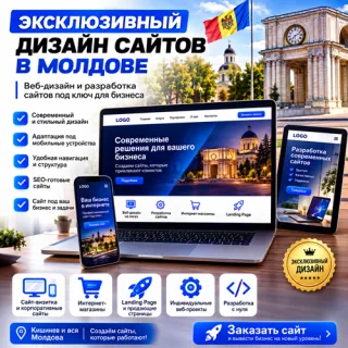 Дизайн сайтов Молдова ⭐ Эксклюзивный веб-дизайн, создание и разработка сайтов под ключ | Кишинев