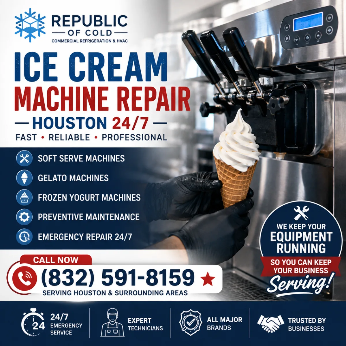 Republic of Cold | Houston's Trusted Ice Cream Machine Specialists