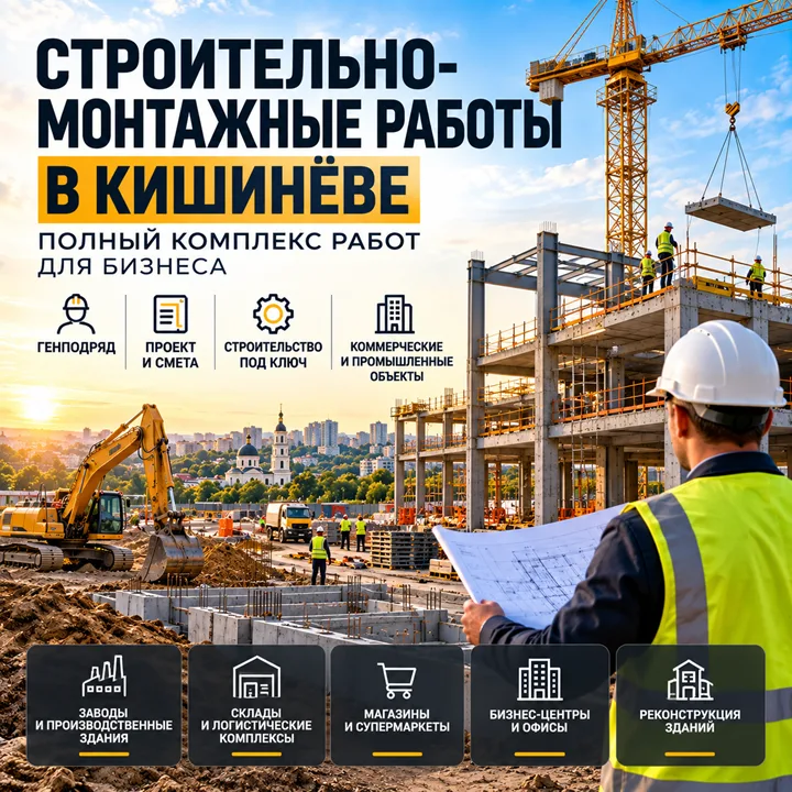 Строительно-монтажные работы в Кишинёве | Генподряд и строительство Строительно-монтажные работы в Кишинёве | Генподряд и строительство