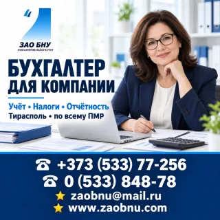 Бухгалтер ПМР для ИП и компаний — удалённое и очное бухгалтерское обслуживание