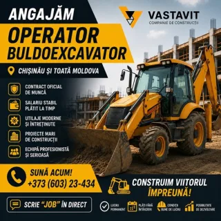 Operatori utilaje de construcții Chișinău ⭐️ Angajăm