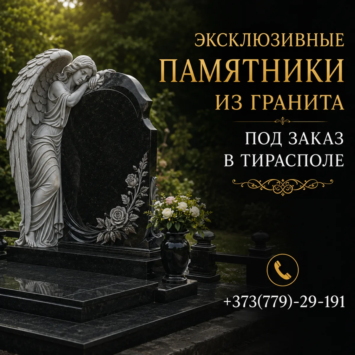 Мемориальный комплекс из гранита в Тирасполе | Эксклюзивное изготовление на заказ