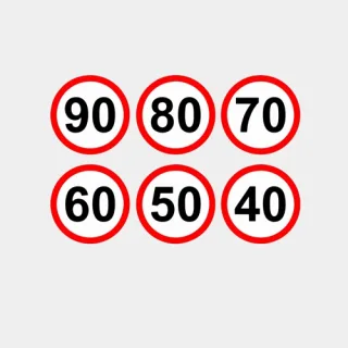 Ограничение скорости 70 км. час - Купить автомобильную наклейку в Тирасполе.