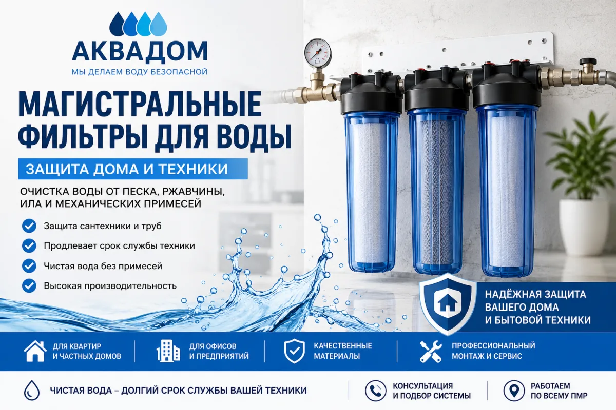 Фильтр для воды, экономящий ваши деньги | Купить в Молдове — Aquadom