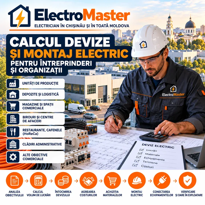ElectroMaster — Calcul Devize și Montaj Electric în Chișinău și Moldova