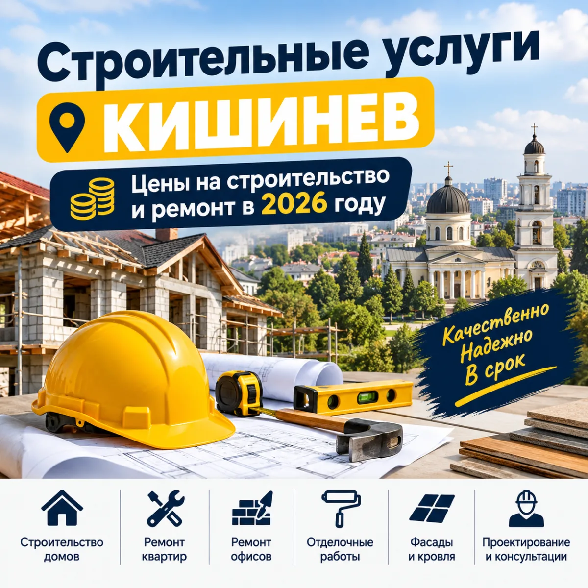 Строительные услуги Кишинев ⭐ Цены на строительство и ремонт в 2026 году