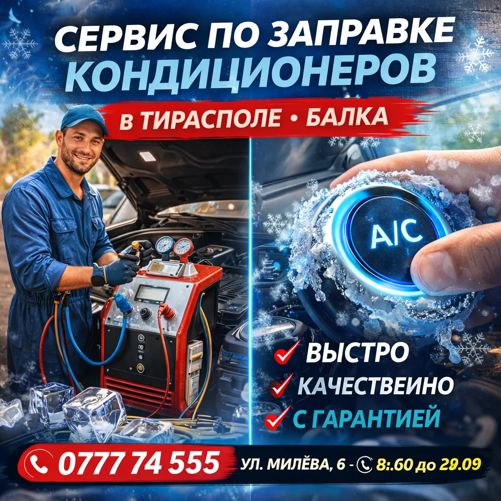 Сервис по заправке кондиционеров город Тирасполь