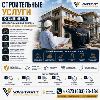 Строительные услуги Кишинев — профессиональные бригады, контроль качества