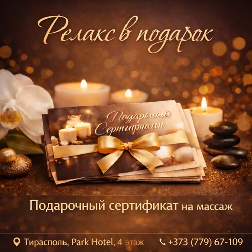 Релакс в подарок Тирасполь — подарочный сертификат на массаж | Park Hotel