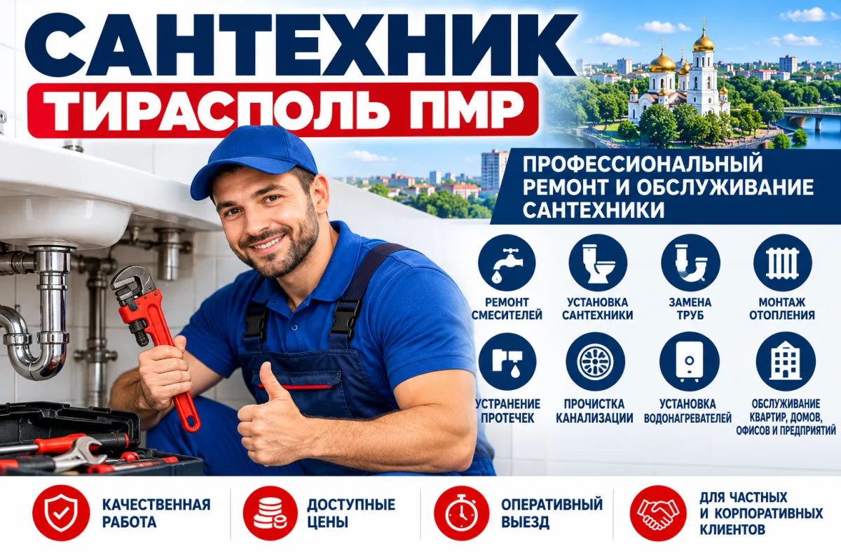 Сантехник Тирасполь ПМР – профессиональный ремонт и обслуживание сантехники