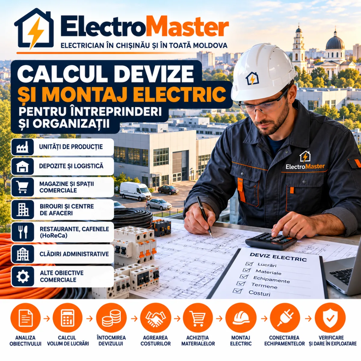 ElectroMaster — Calcul Devize și Montaj Electric în Chișinău și Moldova