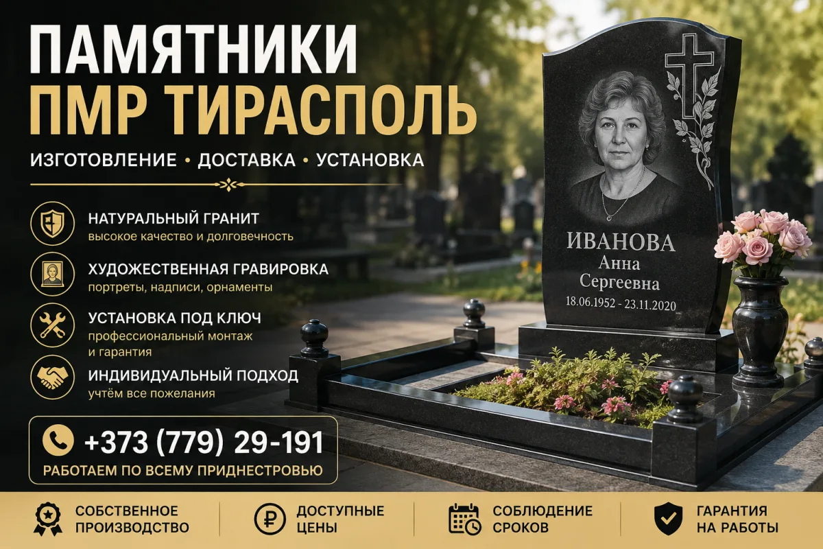 Памятник ПМР Тирасполь ⭐️ Производство памятников любой сложности
