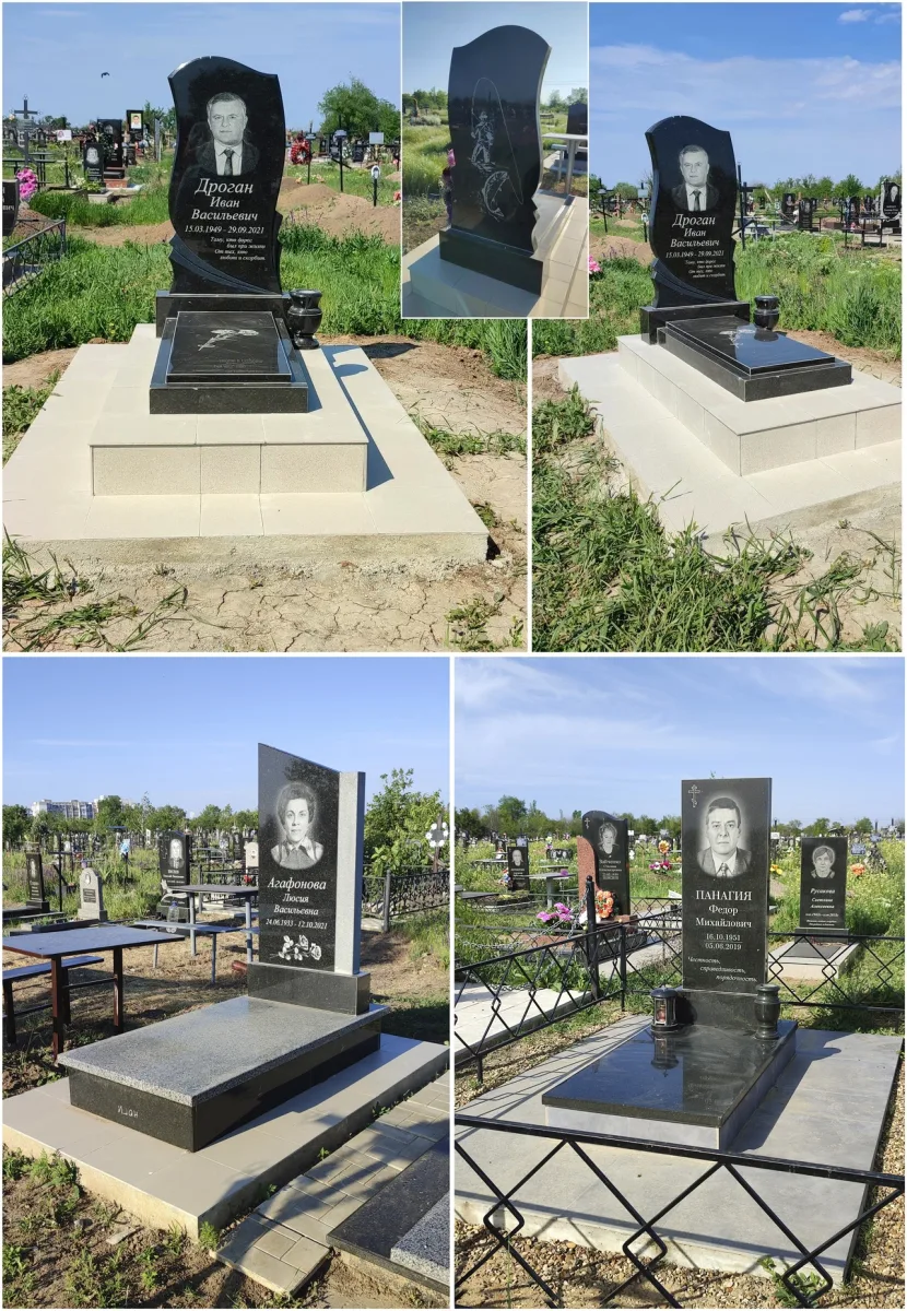 Памятники из черного гранита на могилу в Приднестровье: Разновидности, Виды и Цены