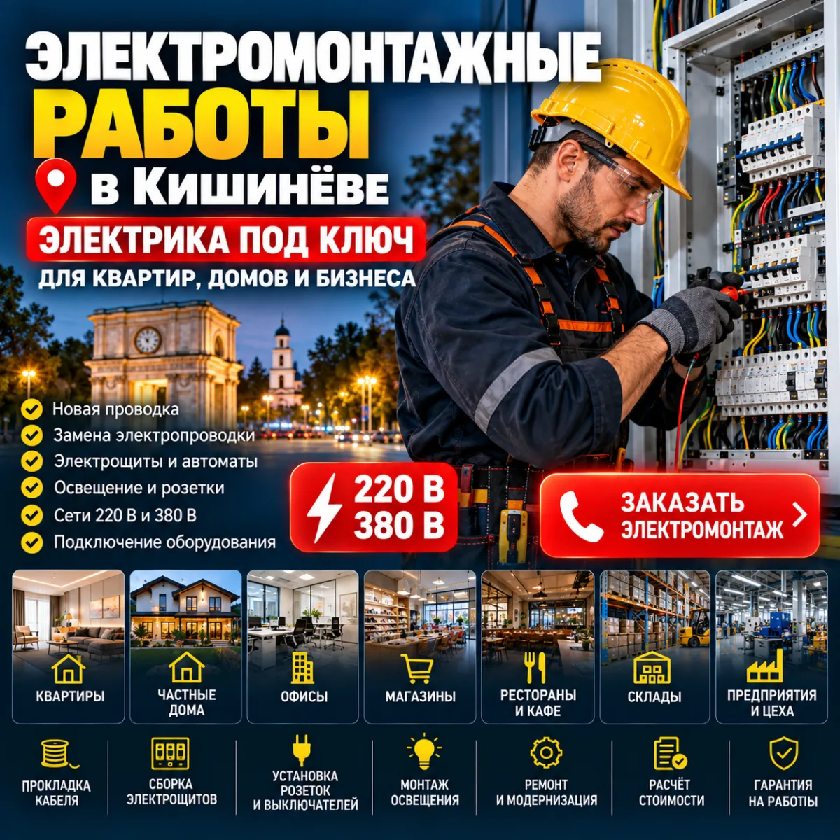 Комплексный Электромонтаж Кишинёв — Электрика Под Ключ