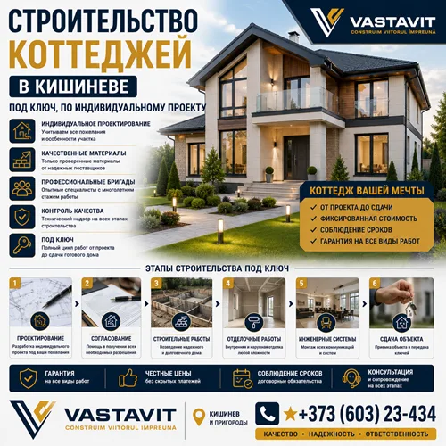 Строительство коттеджей в Кишиневе — под ключ, по индивидуальному проекту Строительство коттеджей в Кишиневе — под ключ, по индивидуальному проекту