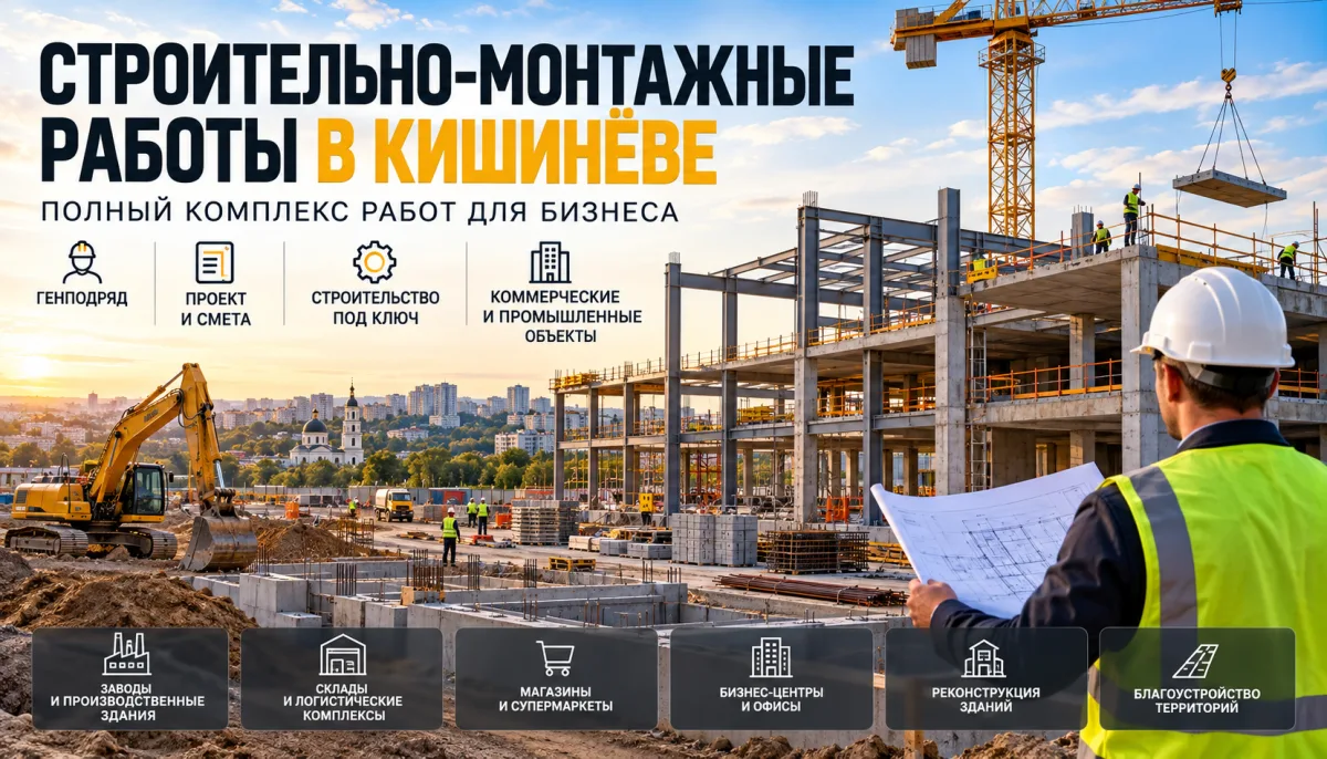 Строительно-монтажные работы в Кишинёве | Генподряд и строительство