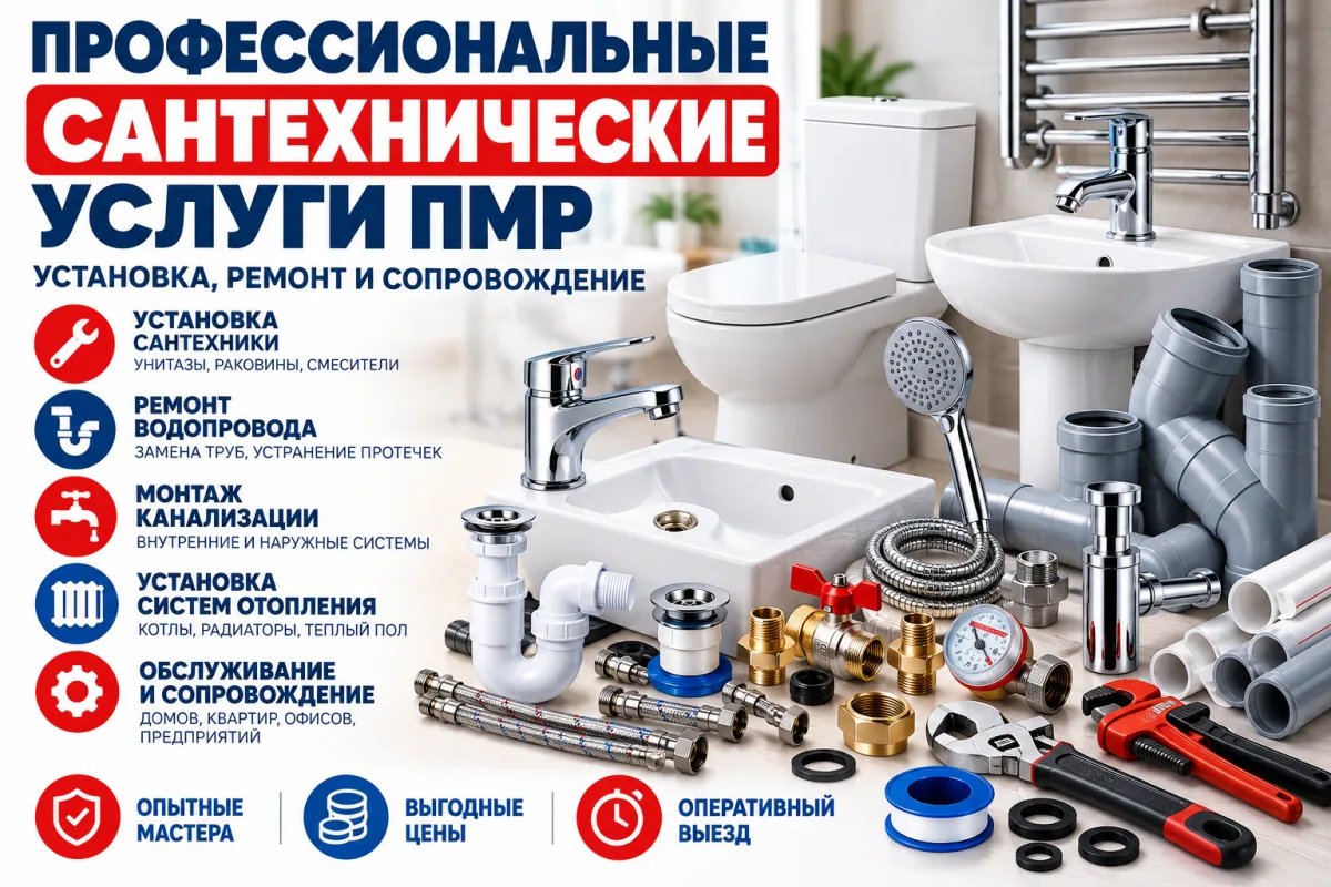 Профессиональные сантехнические услуги ПМР: установка, ремонт и сопровождение