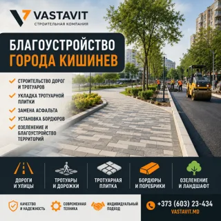 Компания Vastavit — Укладка и Замена Тротуарной Плитки Кишинев
