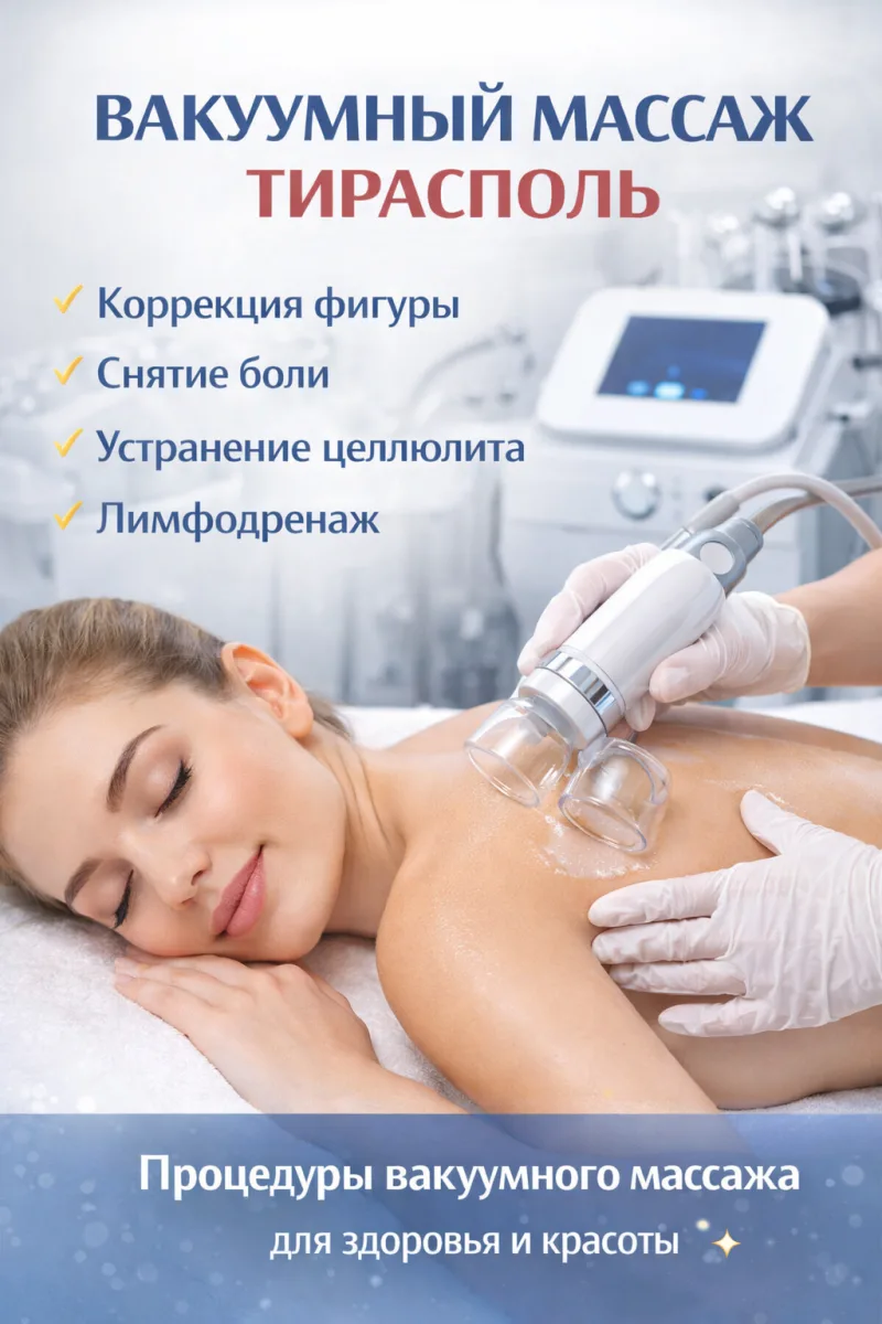 Вакуумный массаж тела Тирасполь — лимфодренаж и уменьшение целлюлита