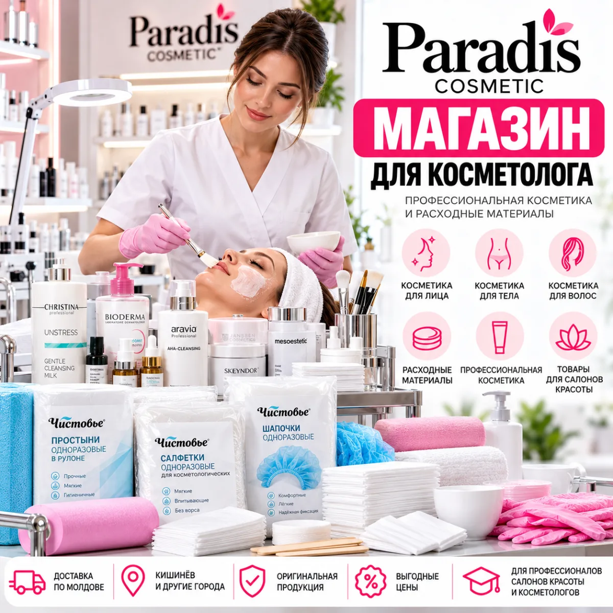 Магазин для Косметологов Кишинёв — Косметика и Расходные Материалы