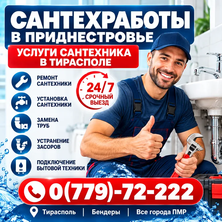 Устранение засоров Тирасполь — вызов сантехника