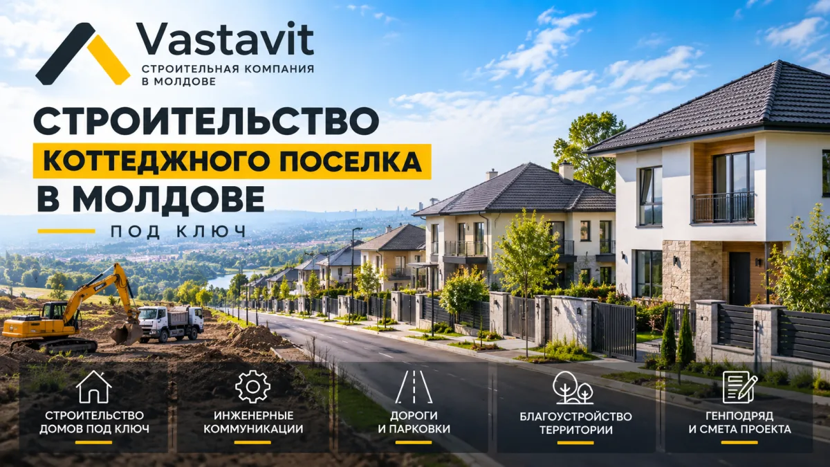 Строительство коттеджного поселка в Молдове под ключ | Vastavit
