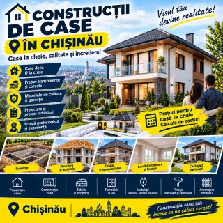 Construcții de case în Chișinău ⭐ Prețuri pentru case la cheie - Calcule de costuri