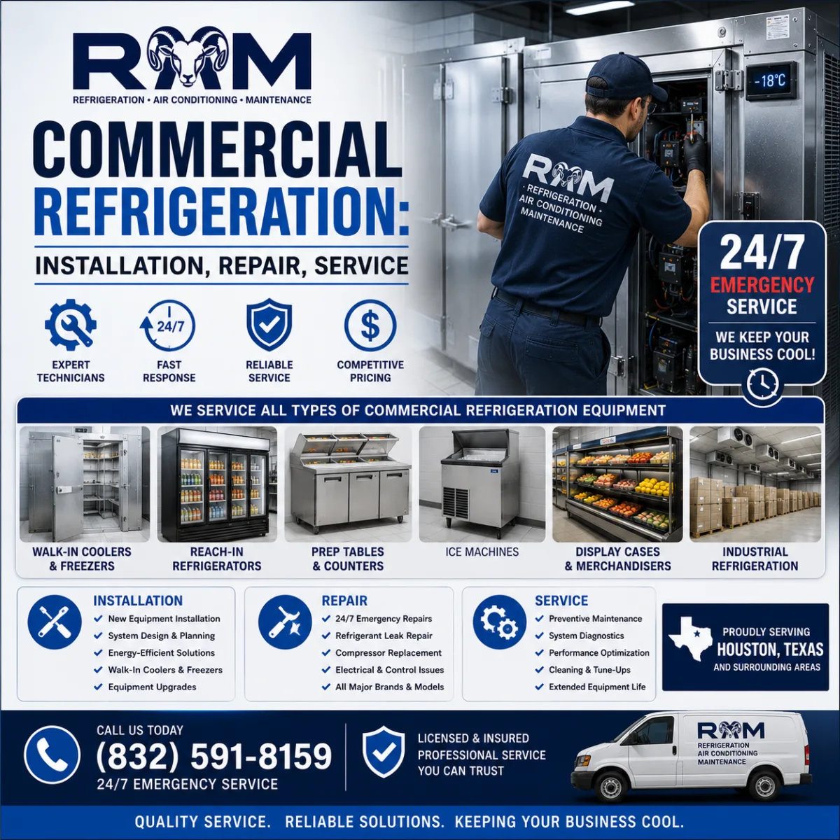 Commercial Refrigeration: Installation, Repair, Service